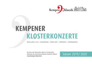 Kempener Klosterkonzerte – Saisonheft 2019/2020