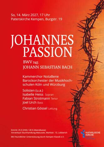 Plakat Johannes-Passion