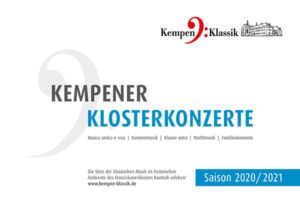 Kempener Klosterkonzerte – Saisonheft 2020/2021